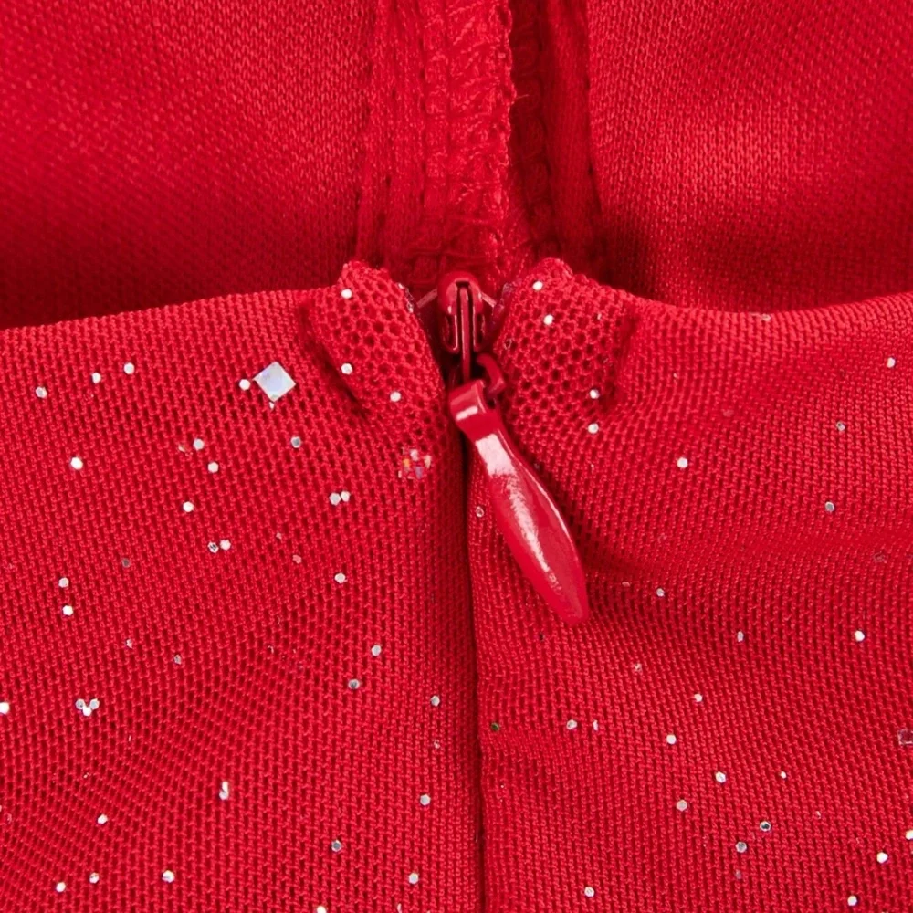 One Shoulder Rhinestone Ruched Bust Bodycon Dress - Picture 7 of 10